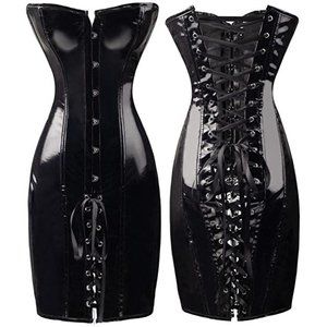 Patent Leather Shiny PVC Corset Dress